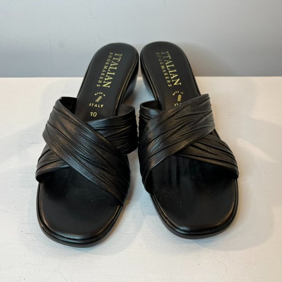 Italian Shoemakers Women's 168 Wedge Slide Sandals - Size 10 - Picture 2 of 4